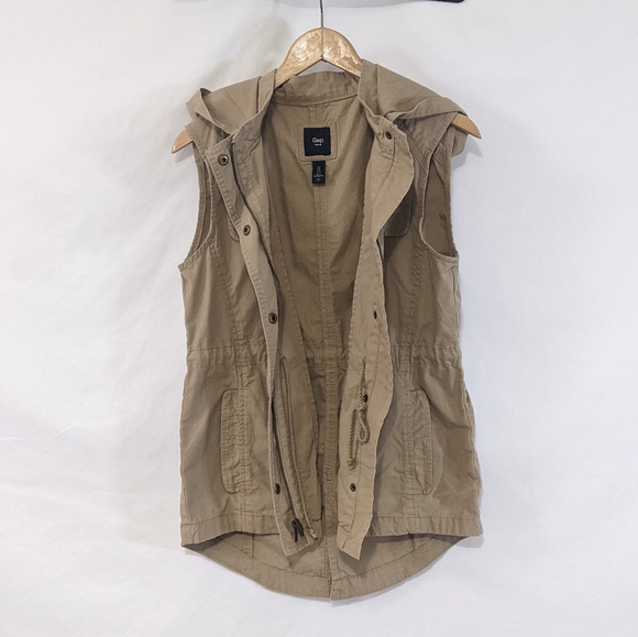 Gap Utility Khaki Sleeveless Vest - Picture 8 of 10